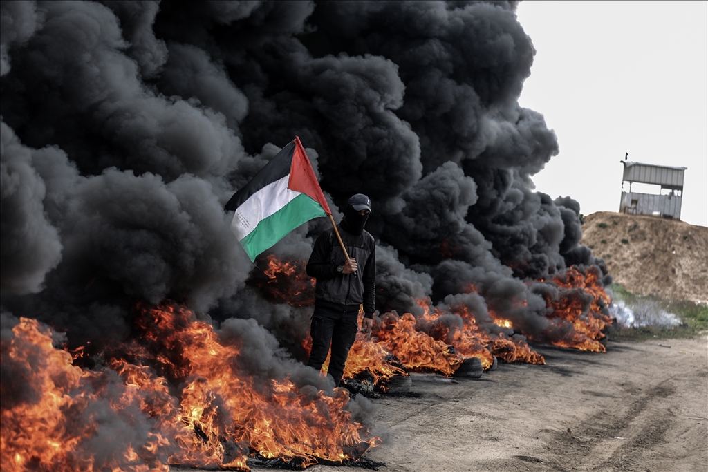 تظاهرات در غزه علیه حمله اسرائیل به کرانه باختری