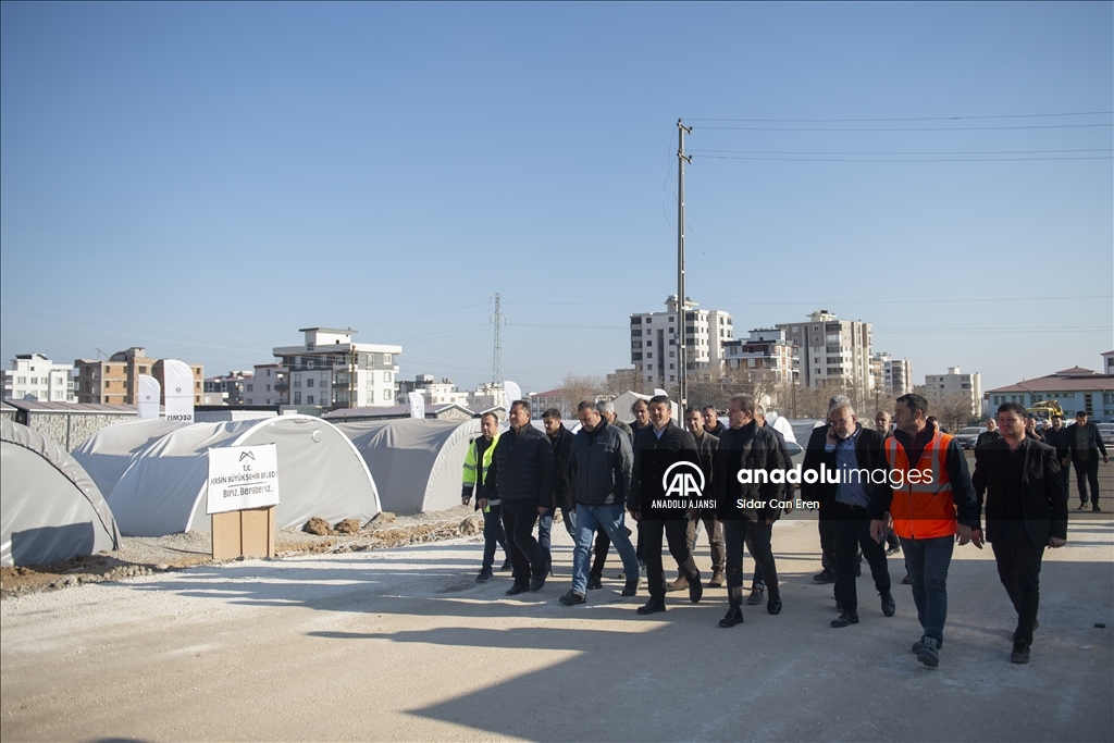 Adıyaman'da Mersin Büyükşehir Belediyesince 3 bin 500 kişilik konteyner kent kuruluyor