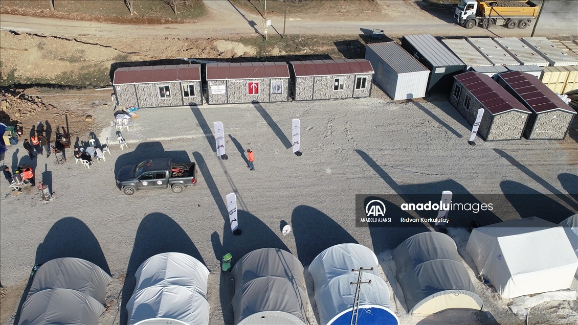 Adıyaman'da Mersin Büyükşehir Belediyesince 3 bin 500 kişilik konteyner kent kuruluyor