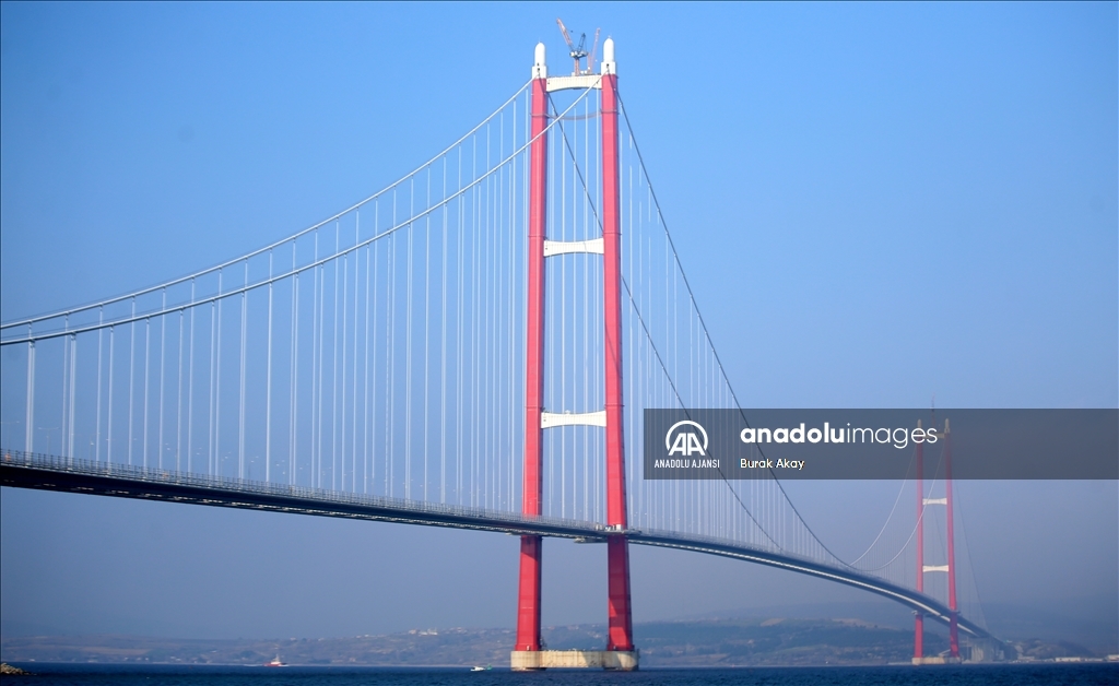 1915 Çanakkale Köprüsü'nün yapı güvenliği yüksek teknolojiyle 24 saat izleniyor