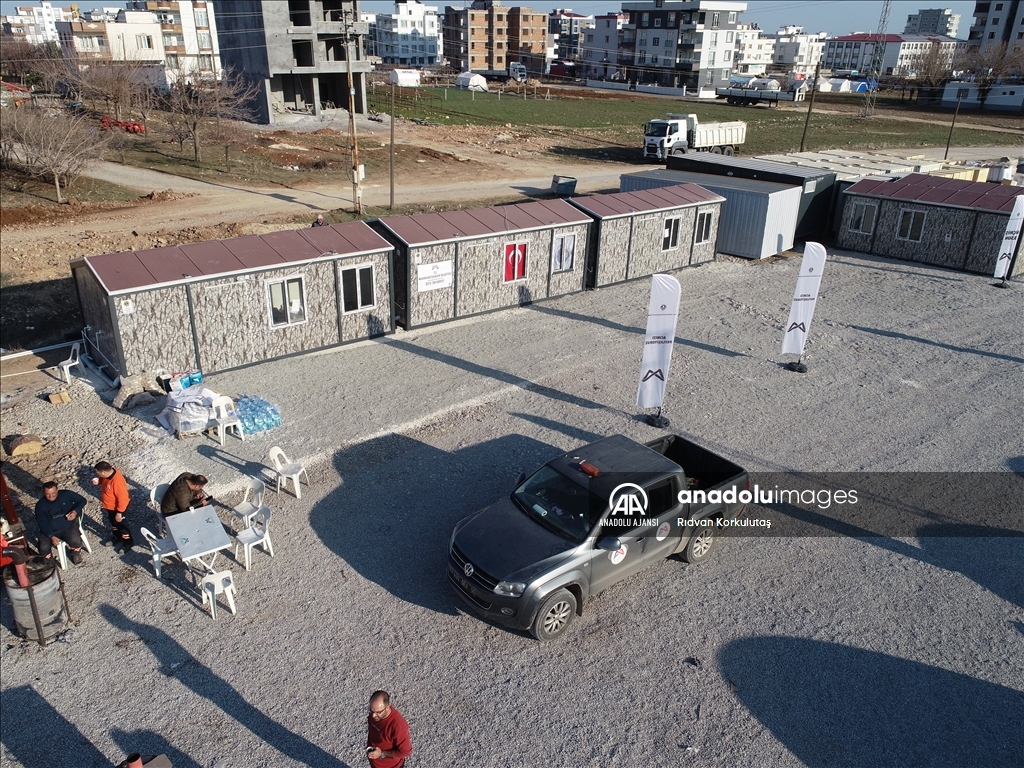 Adıyaman'da Mersin Büyükşehir Belediyesince 3 bin 500 kişilik konteyner kent kuruluyor