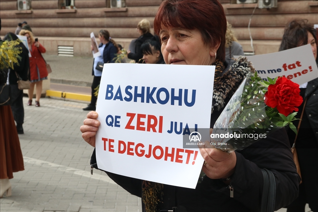 Arnavutluk’ta 8 Mart Dünya Kadınlar Günü dolayısıyla eylem