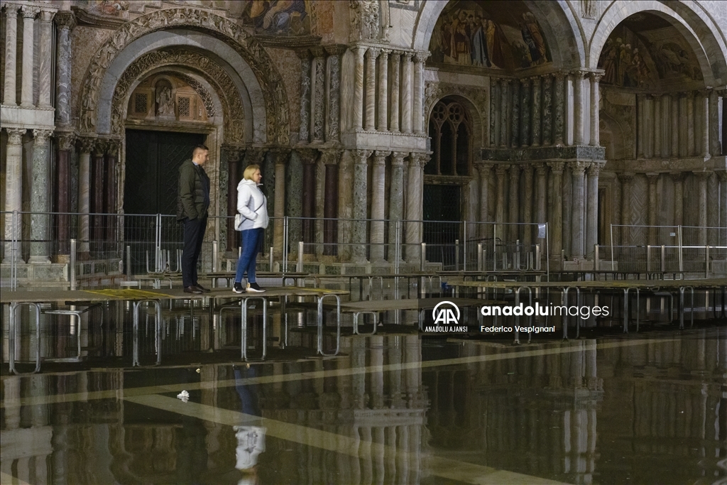 Venedik'te 'Acqua Alta' adı verilen su yükselmeleri