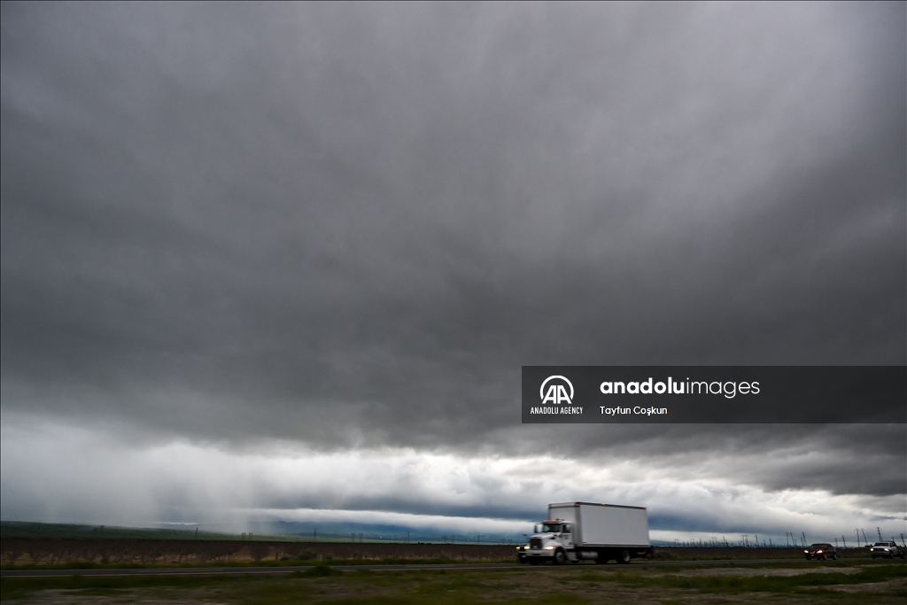 Atmospheric river: Huge clouds over Kern County of California