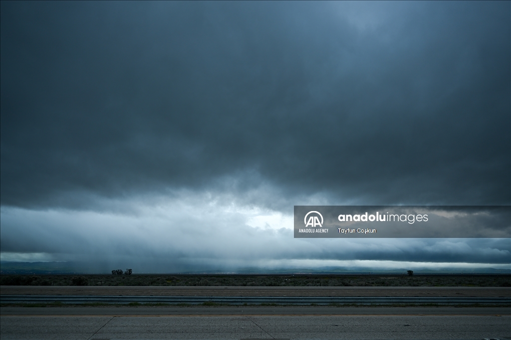 Atmospheric river: Huge clouds over Kern County of California