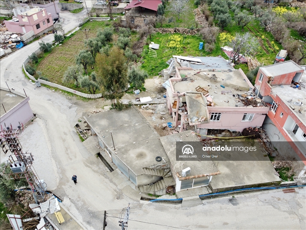 Depremler Hatay'da kırsal Söğüt Mahallesi'nin yarısından fazlasına zarar verdi