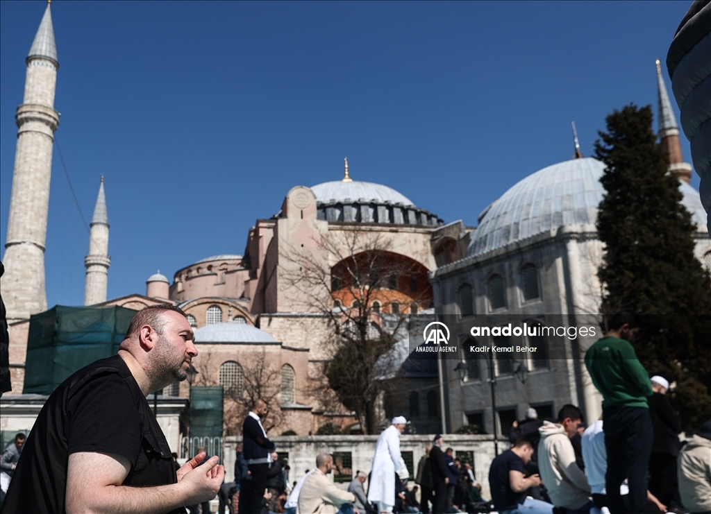 First Friday prayer of Ramadan in Hagia Sophia Grand Mosque