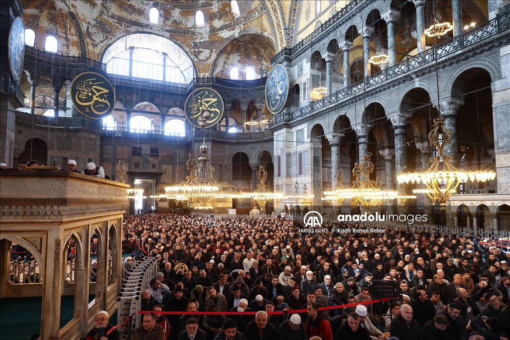 First Friday prayer of Ramadan in Hagia Sophia Grand Mosque