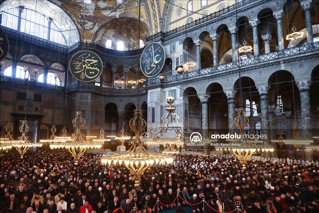 First Friday prayer of Ramadan in Hagia Sophia Grand Mosque