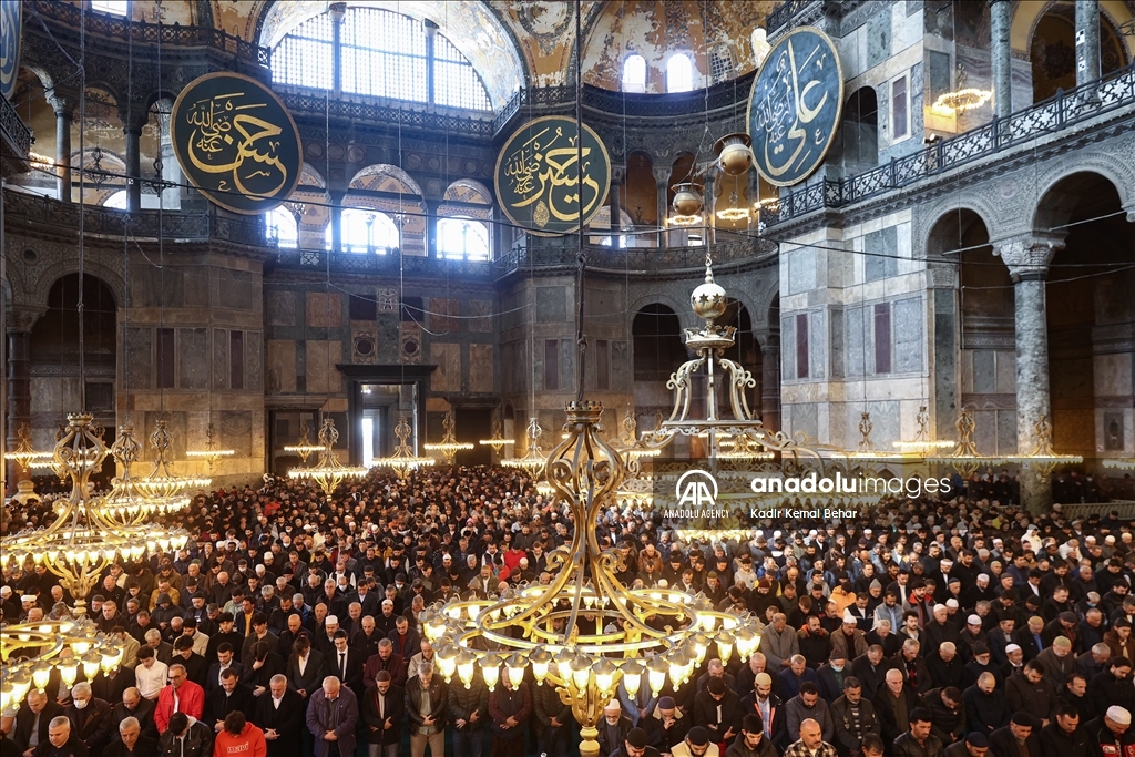 First Friday prayer of Ramadan in Hagia Sophia Grand Mosque