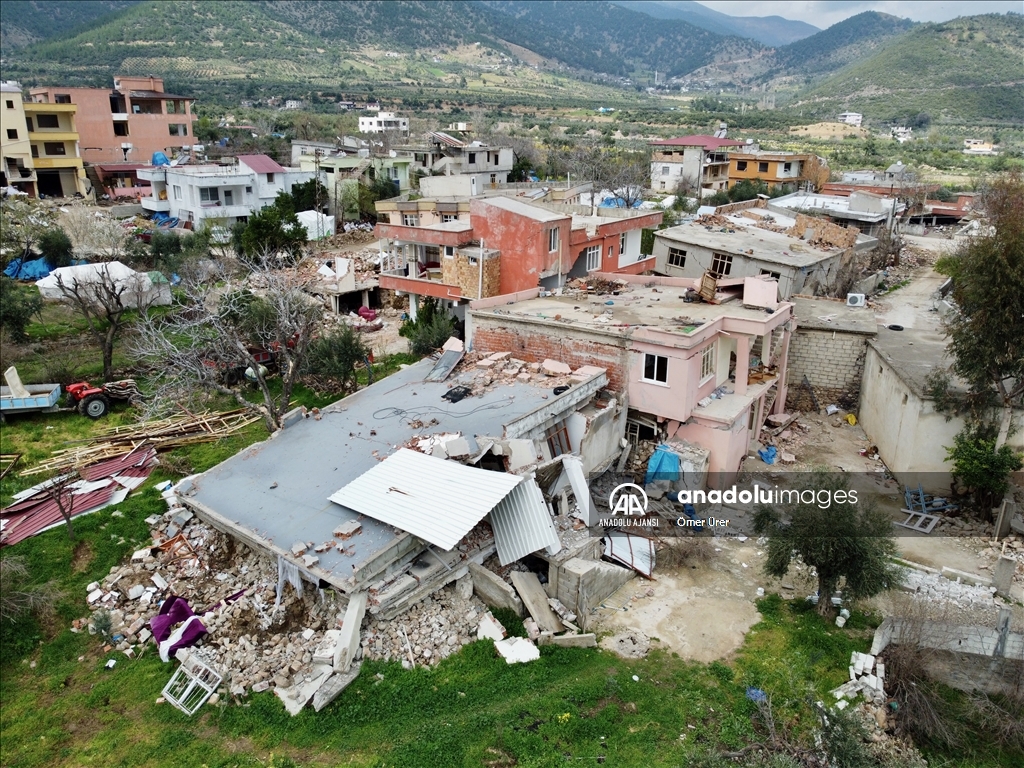 Depremler Hatay'da kırsal Söğüt Mahallesi'nin yarısından fazlasına zarar verdi
