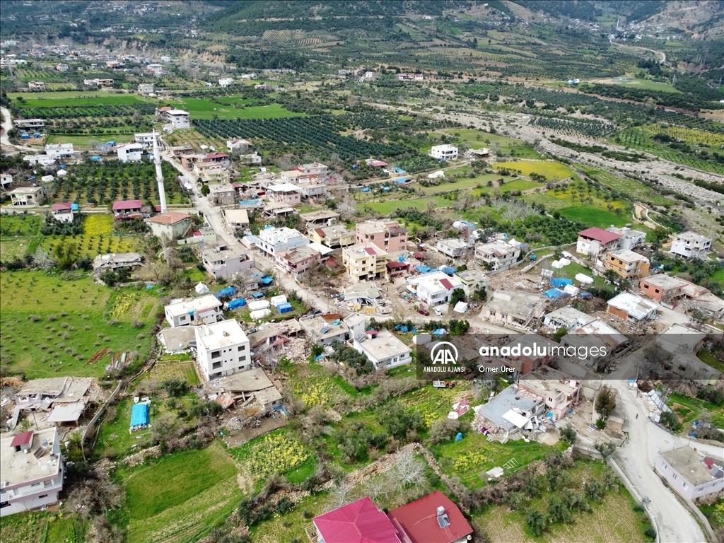 Depremler Hatay'da kırsal Söğüt Mahallesi'nin yarısından fazlasına zarar verdi