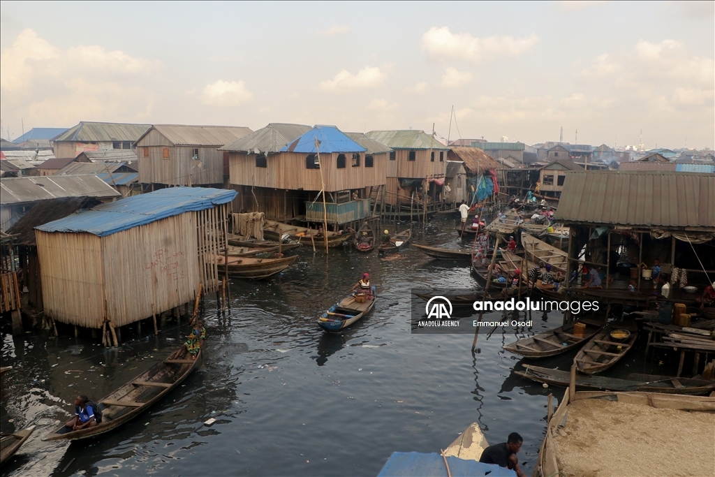 Children have education at floating primary school in Venice of Africa