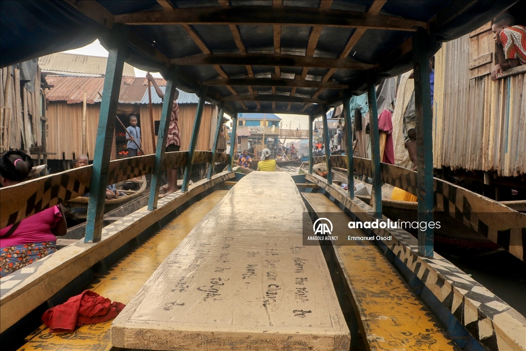 Children have education at floating primary school in Venice of Africa