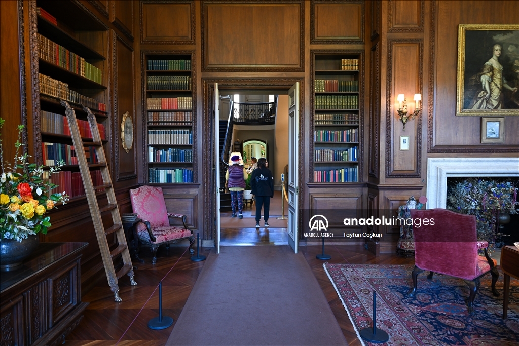 Trees blossom at Filoli Historic House & Garden in Woodside of California