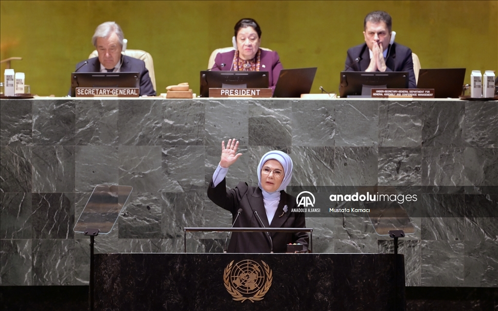 Emine Erdoğan, BM Genel Kurulundaki Sıfır Atık Özel Oturumu’nda konuştu