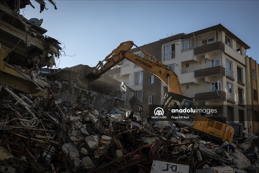 Kahramanmaraş merkezli depremlerden etkilenen Hatay'ın Antakya ilçesi