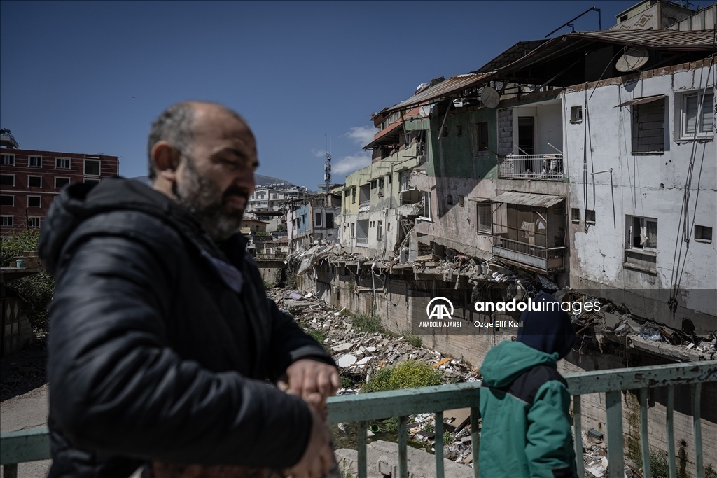 Kahramanmaraş merkezli depremlerden etkilenen Hatay'ın Antakya ilçesi