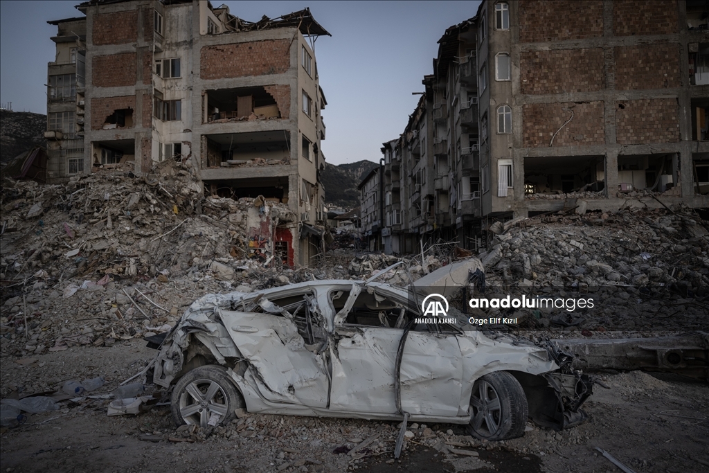 Kahramanmaraş merkezli depremlerden etkilenen Hatay'ın Antakya ilçesi