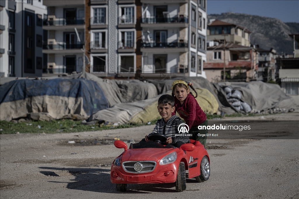 Kahramanmaraş merkezli depremlerden etkilenen Hatay'ın Antakya ilçesi