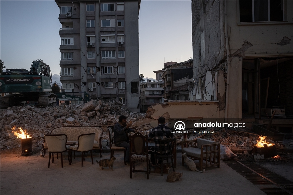 Kahramanmaraş merkezli depremlerden etkilenen Hatay'ın Antakya ilçesi