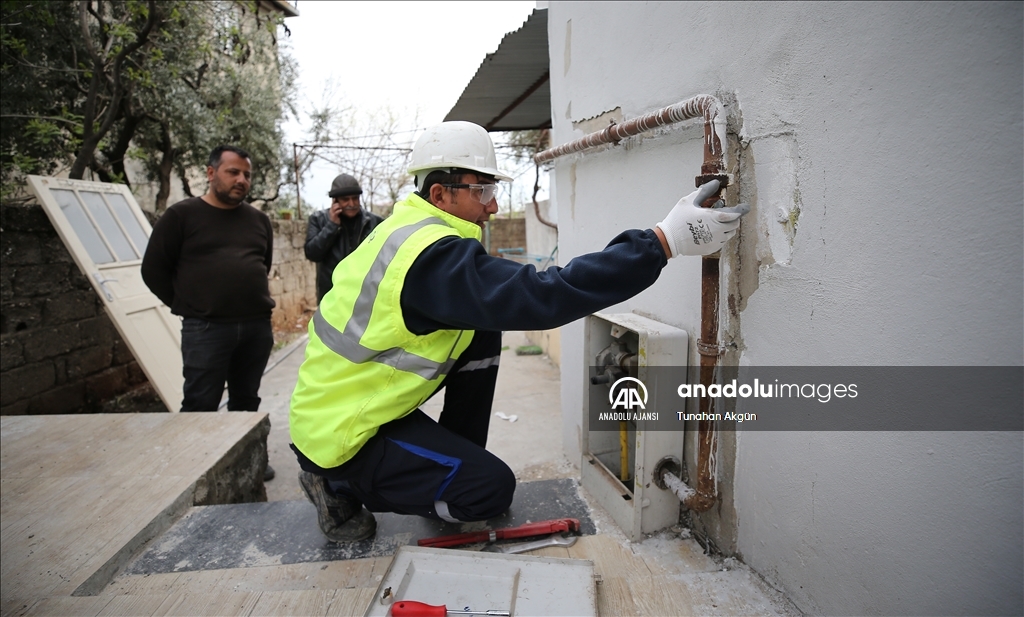 Kahramanmaraş'ta hasarsız ve az hasarlı binaların tamamına doğal gaz verildi