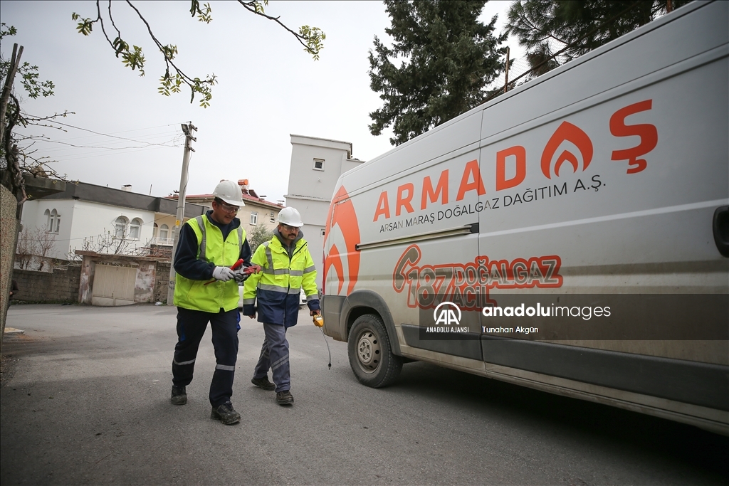 Kahramanmaraş'ta hasarsız ve az hasarlı binaların tamamına doğal gaz verildi