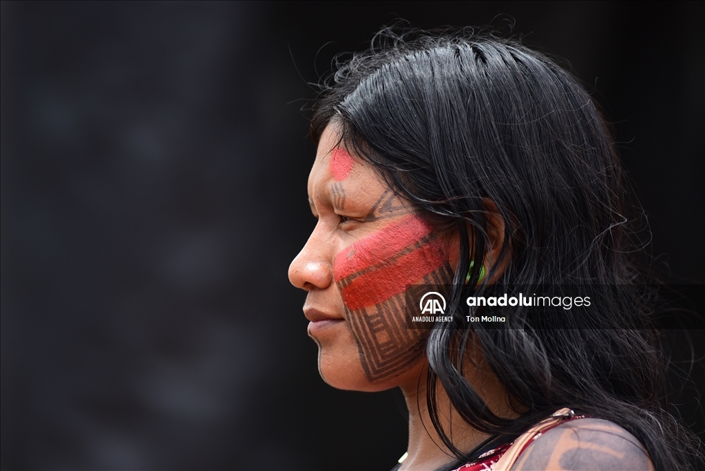 Indigenous peoples take part in 19th Terra Livre Camp in Brasilia, Brazil to defend rights, demarcation of their lands