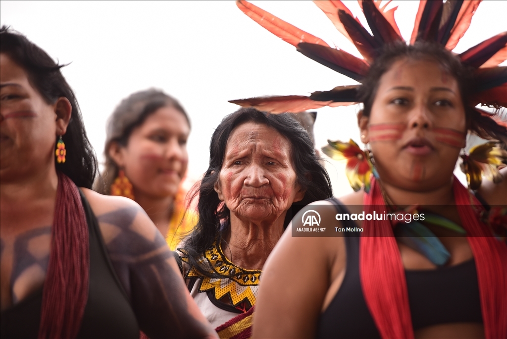 Indigenous peoples take part in 19th Terra Livre Camp in Brasilia, Brazil to defend rights, demarcation of their lands