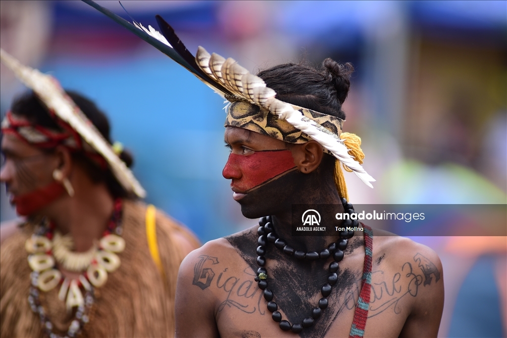 Indigenous peoples take part in 19th Terra Livre Camp in Brasilia, Brazil to defend rights, demarcation of their lands