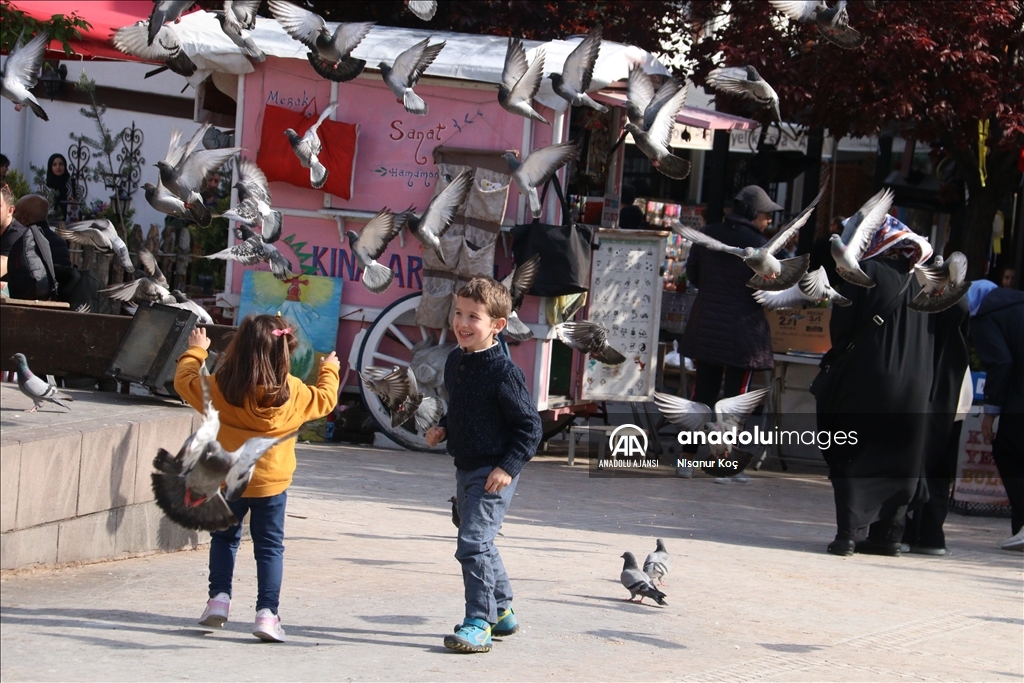 Ankara'nın tarihi semti Ulus havaların ısınmasıyla hareketlendi