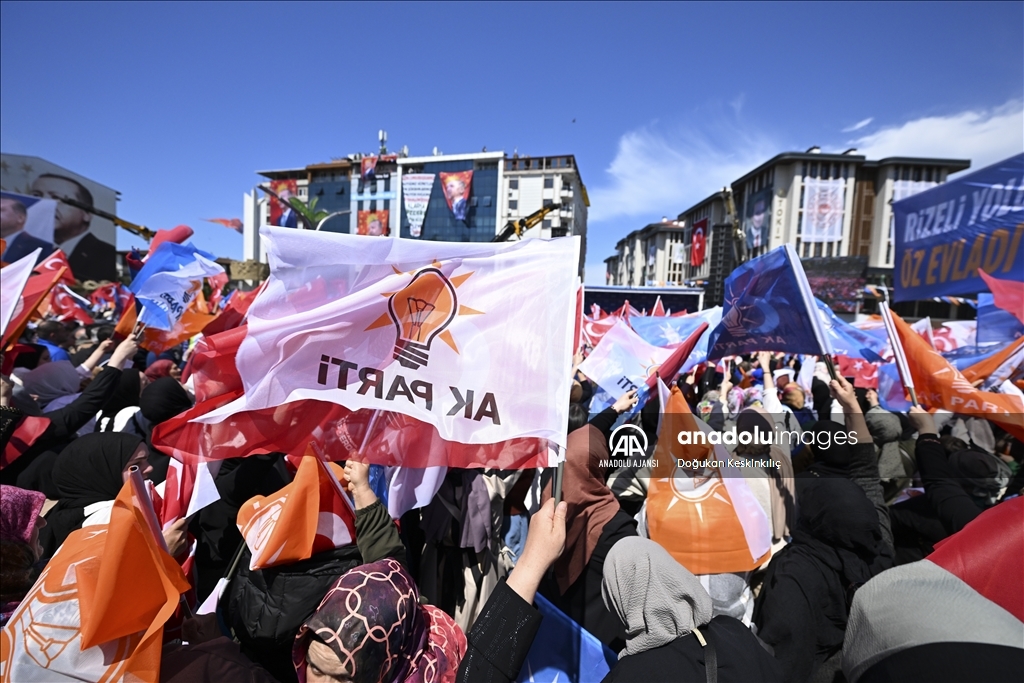 Cumhurbaşkanı ve AK Parti Genel Başkanı Erdoğan, Rize'de