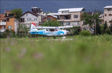 هواپیمای آموزشی «تروی T200» ترکیه برای اولین بار روی باند فرود آمد