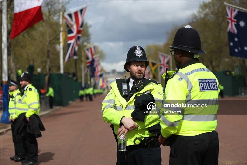 Preparations for the coronation of King Charles III in London