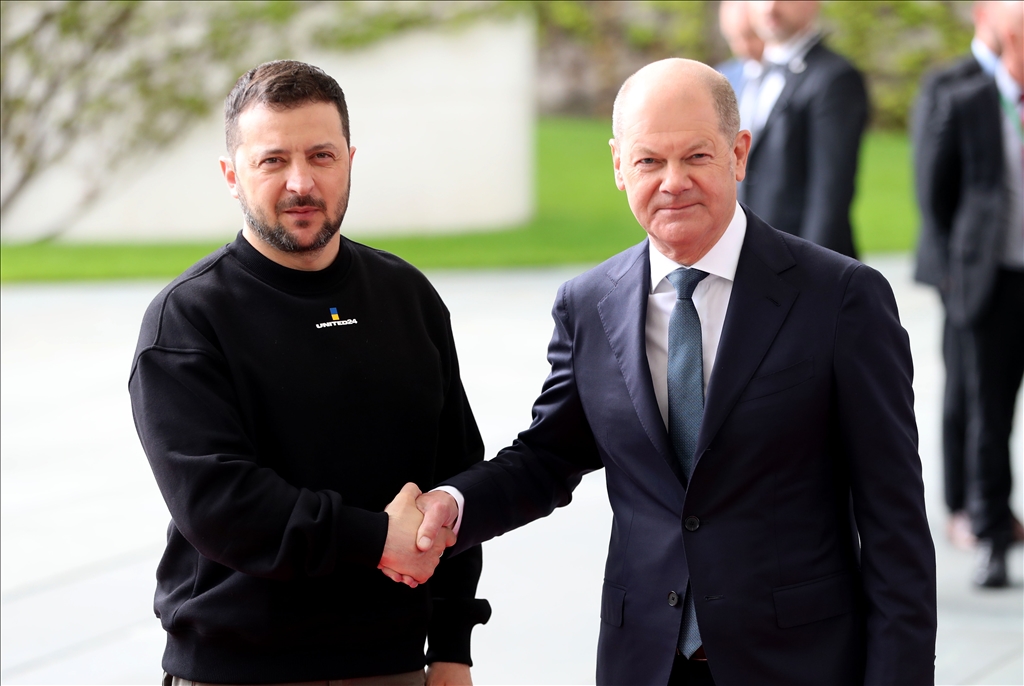 Olaf Scholz - Volodymyr Zelenskyy Meeting In Germany - Anadolu Ajansı