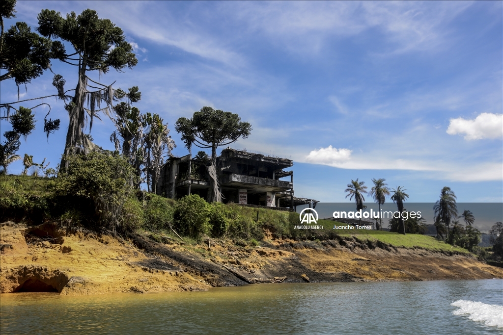 La Manuela, the lakeside mansion of drug lord Pablo Escobar in Colombia