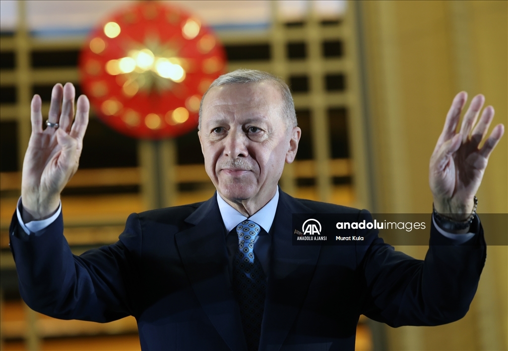 Cumhurbaşkanı Erdoğan, Cumhurbaşkanlığı Külliyesi'nde vatandaşlara hitap etti