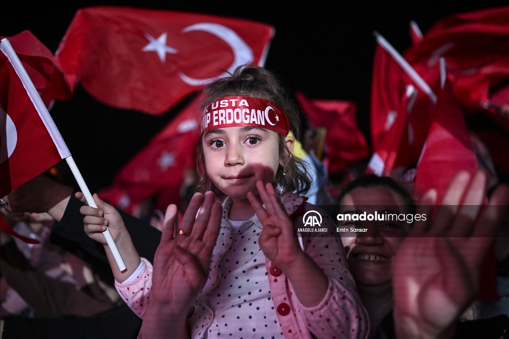 Cumhurbaşkanı Erdoğan, Cumhurbaşkanlığı Külliyesi'nde vatandaşlara hitap etti