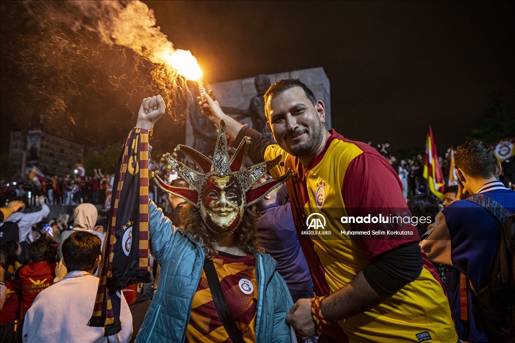 Galatasaray'ın şampiyonluğu Ankara'da kutlandı