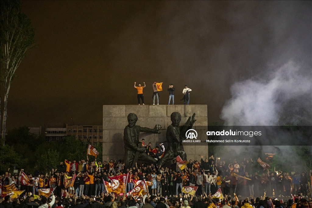 Galatasaray'ın şampiyonluğu Ankara'da kutlandı