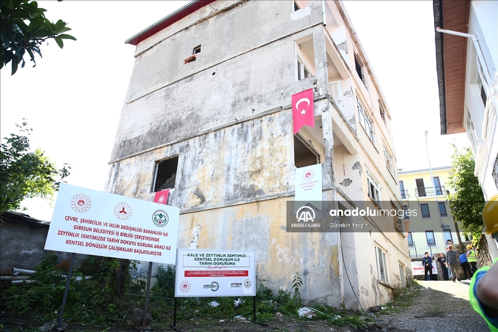 Giresun'da tarihi Zeytinlik semti ve Kale Mahallesi'nde kentsel dönüşüm yapılıyor