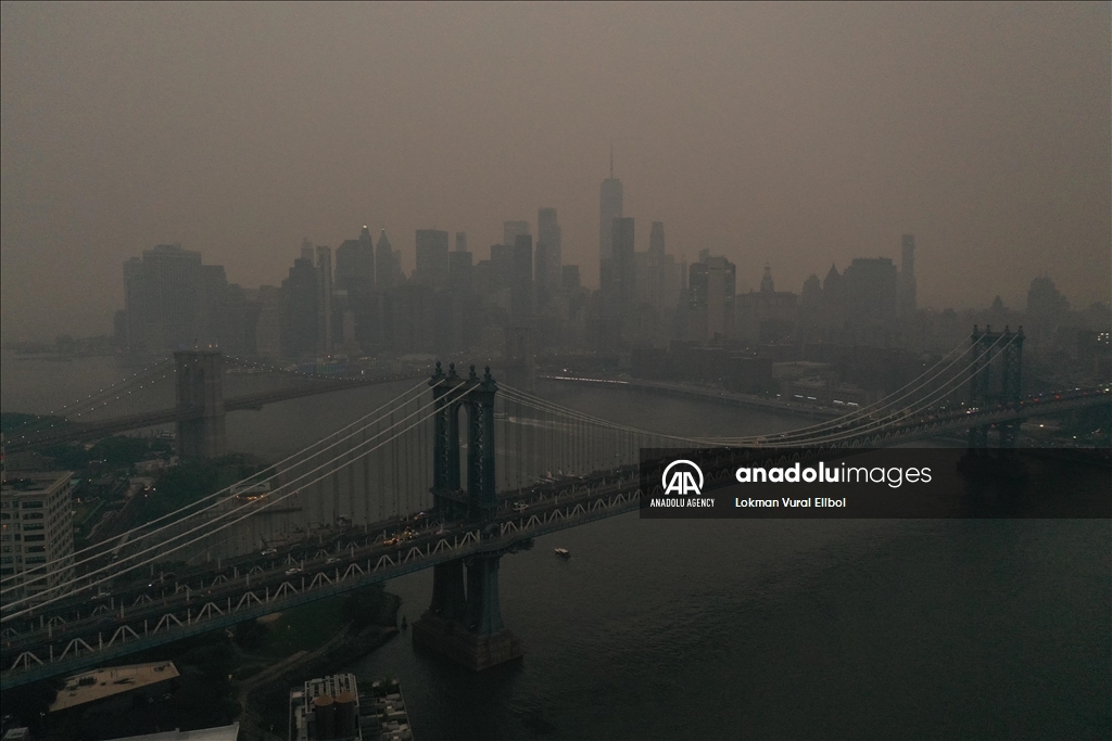 Kebakaran hutan di Kanada sebabkan kualitas udara kota New York buruk
