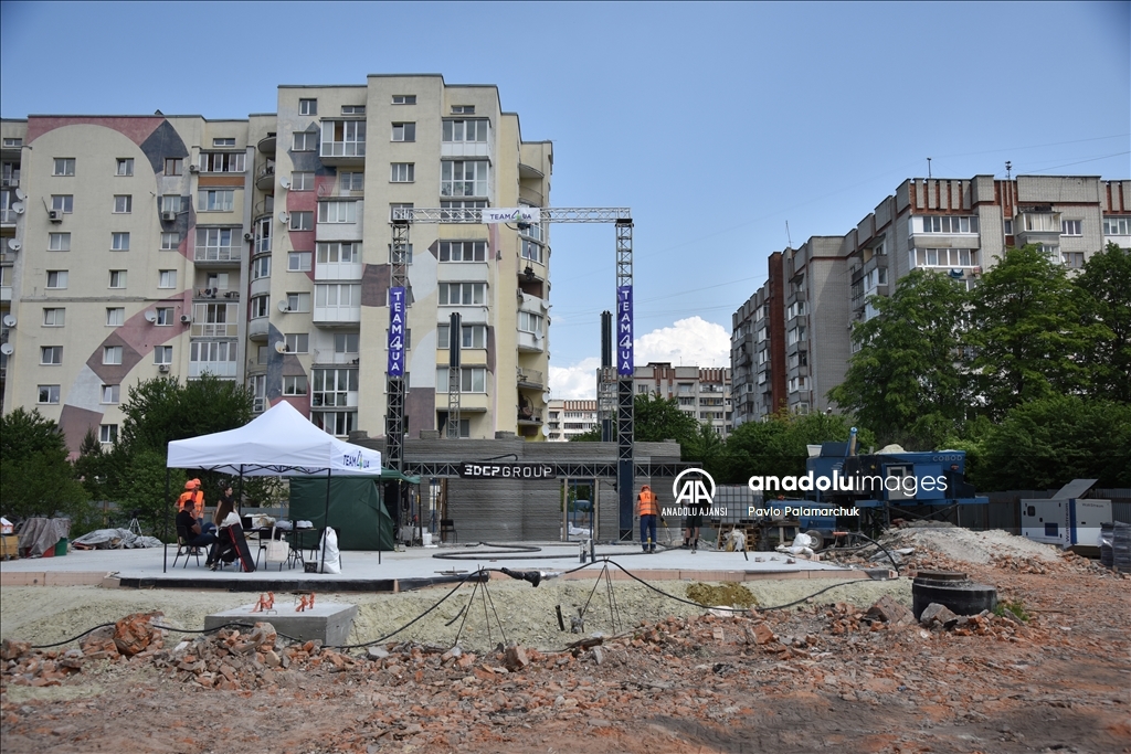 Ukrayna'da 3D yazıcı kullanılarak okul inşaatına başlandı