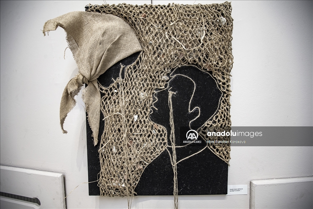 Depremin hissettirdiklerini sanatıyla anlattı