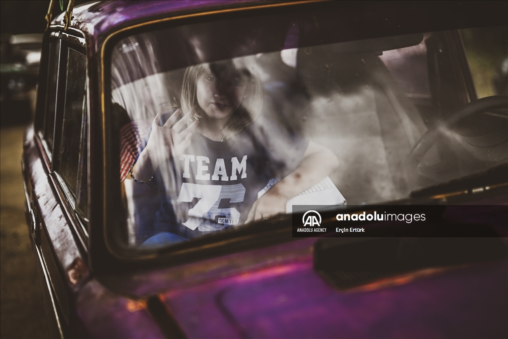 Houses affected by flooding in Ukraine's village of Pavlivka