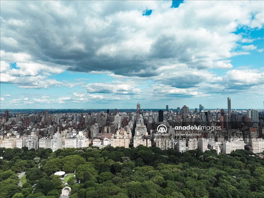 New York'un gözde turizm merkezlerinden Central Park, havadan görüntülendi