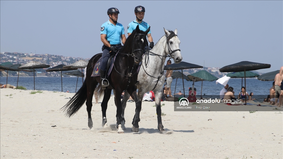 Tekirdağ sahillerinde "Heybet" ve Kafkas"lı jandarmanın devriyesi başladı