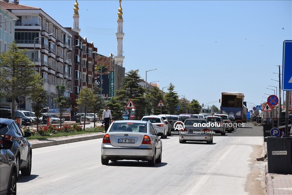Konya-Ankara kara yolunda bayram tatili yoğunluğu artıyor