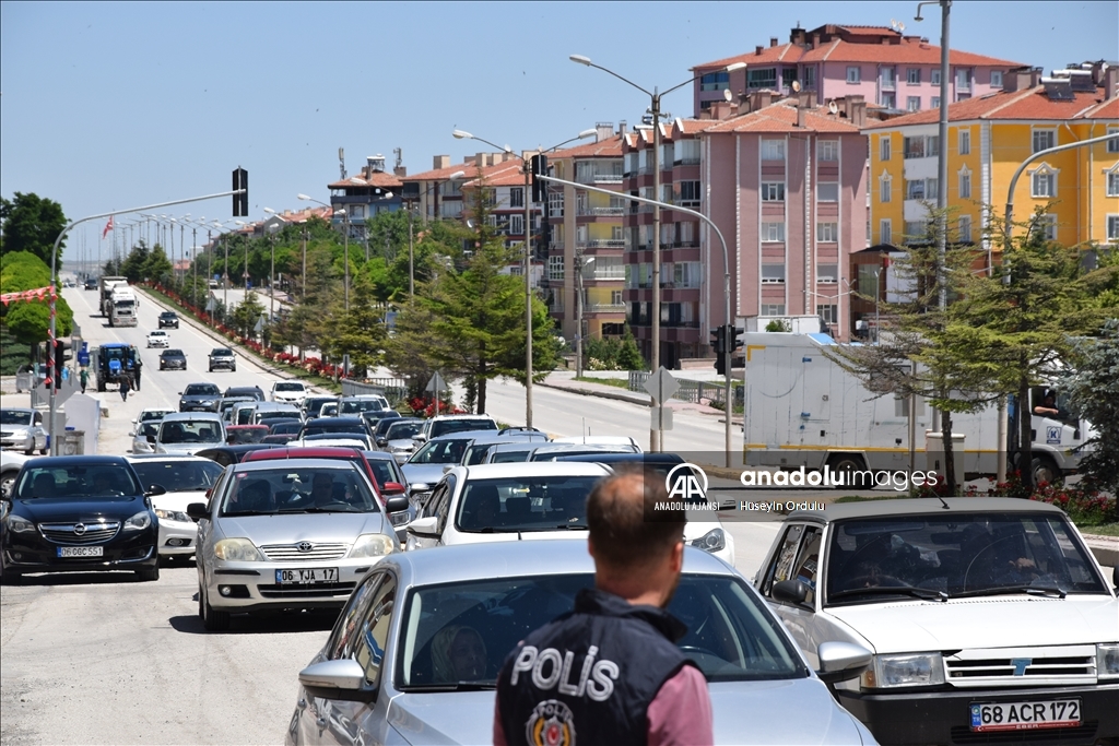 Konya-Ankara kara yolunda bayram tatili yoğunluğu artıyor