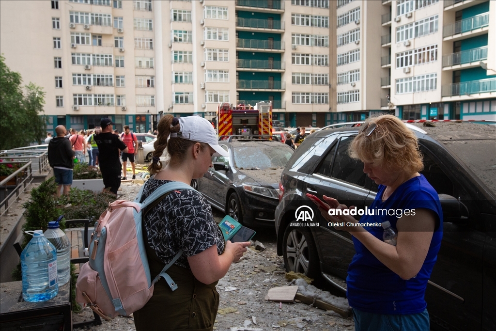 Kiev'de roketli saldırı